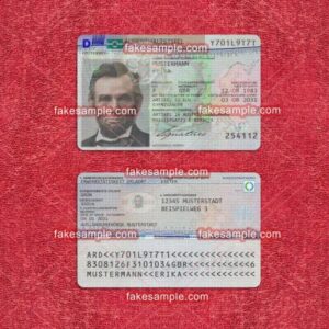 Oman Residence Card Fake Template